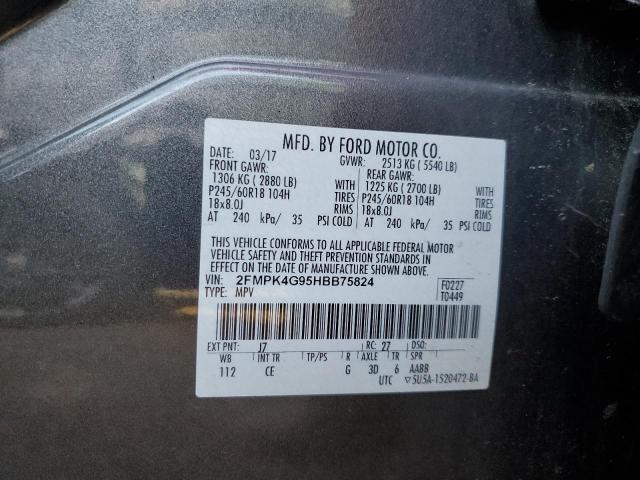 Photo 12 VIN: 2FMPK4G95HBB75824 - FORD EDGE SE 