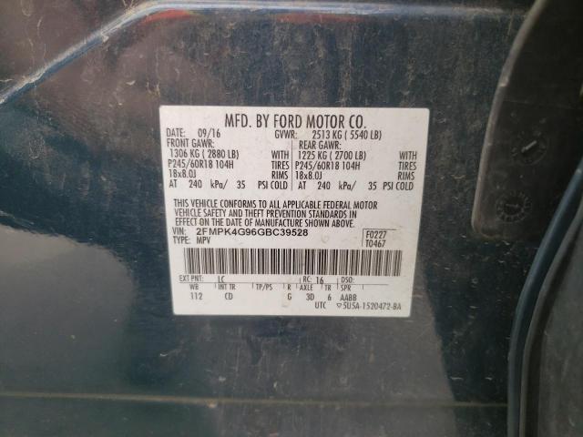 Photo 9 VIN: 2FMPK4G96GBC39528 - FORD EDGE SE 