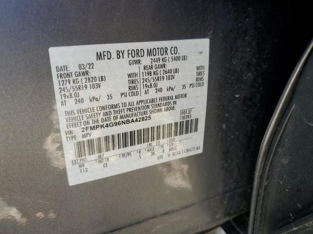 Photo 12 VIN: 2FMPK4G96NBA42825 - FORD EDGE SE 