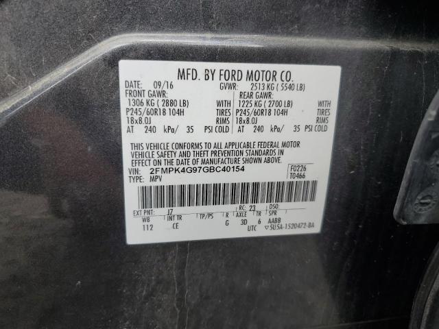 Photo 11 VIN: 2FMPK4G97GBC40154 - FORD EDGE 