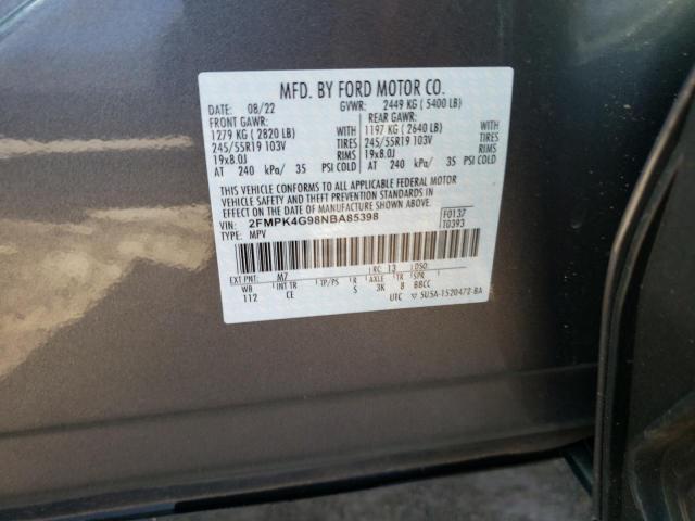 Photo 11 VIN: 2FMPK4G98NBA85398 - FORD EDGE SE 