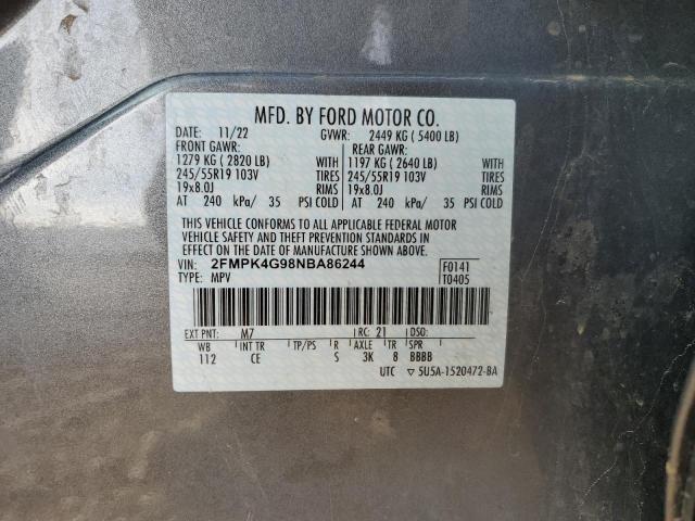 Photo 12 VIN: 2FMPK4G98NBA86244 - FORD EDGE 