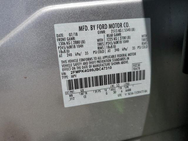 Photo 12 VIN: 2FMPK4G99JBC47310 - FORD EDGE 