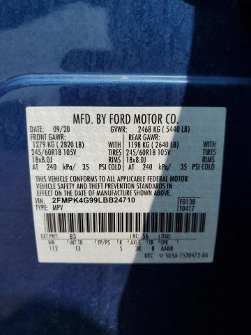 Photo 12 VIN: 2FMPK4G99LBB24710 - FORD EDGE SE 