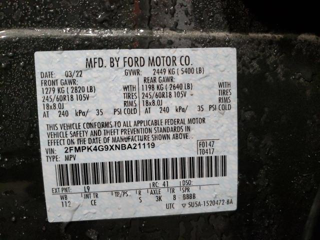 Photo 12 VIN: 2FMPK4G9XNBA21119 - FORD EDGE SE 