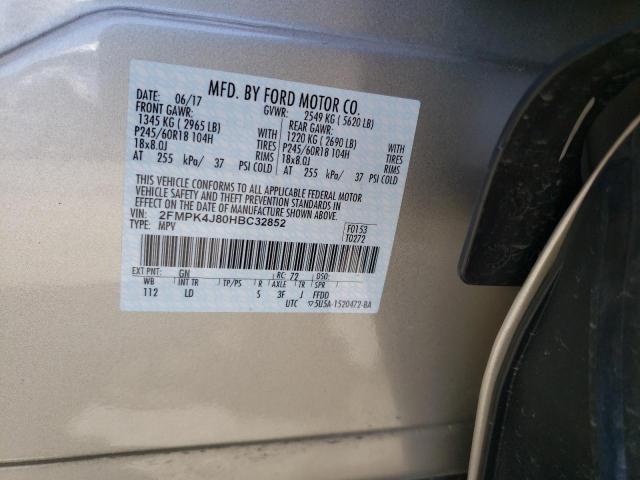 Photo 9 VIN: 2FMPK4J80HBC32852 - FORD EDGE SEL 