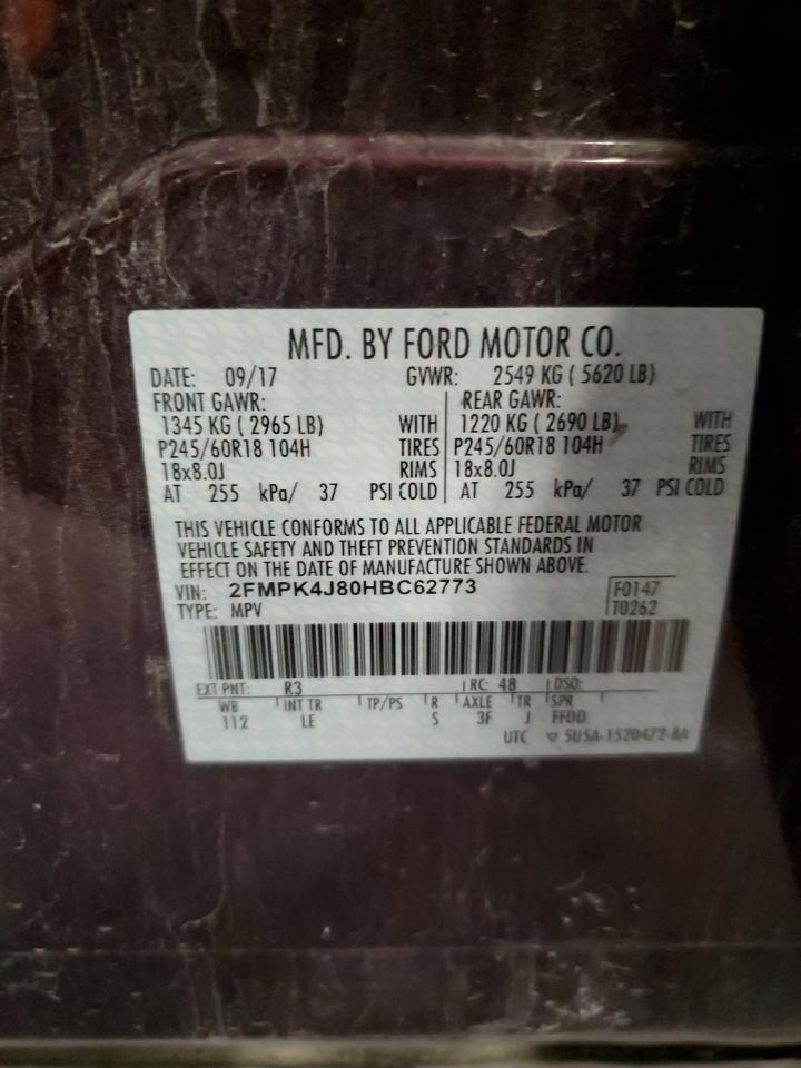 Photo 12 VIN: 2FMPK4J80HBC62773 - FORD EDGE 