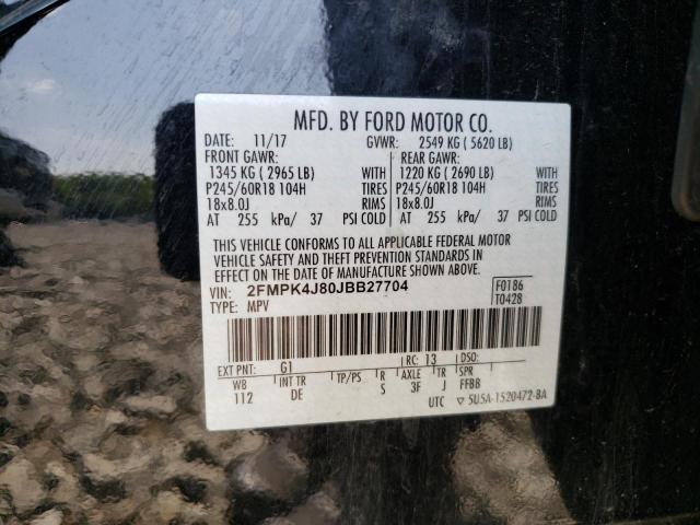 Photo 11 VIN: 2FMPK4J80JBB27704 - FORD EDGE SEL 