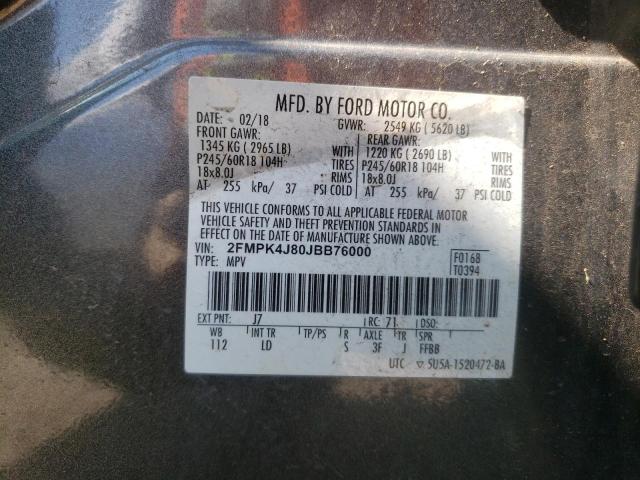 Photo 11 VIN: 2FMPK4J80JBB76000 - FORD EDGE SEL 