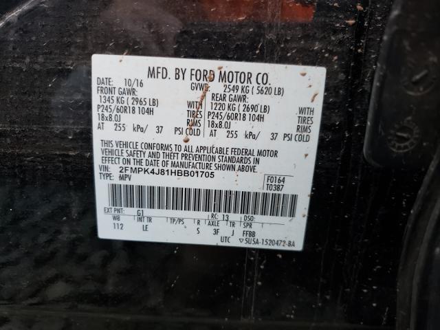 Photo 9 VIN: 2FMPK4J81HBB01705 - FORD EDGE SEL 