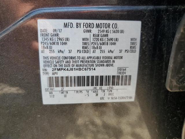 Photo 11 VIN: 2FMPK4J81HBC67514 - FORD EDGE 