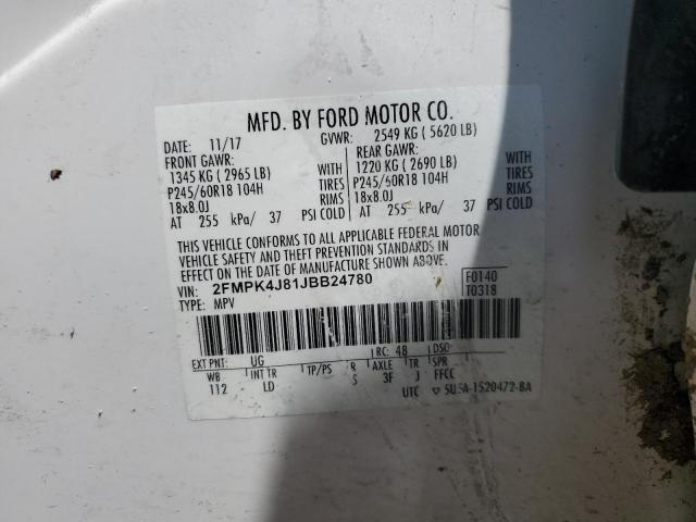 Photo 12 VIN: 2FMPK4J81JBB24780 - FORD EDGE 