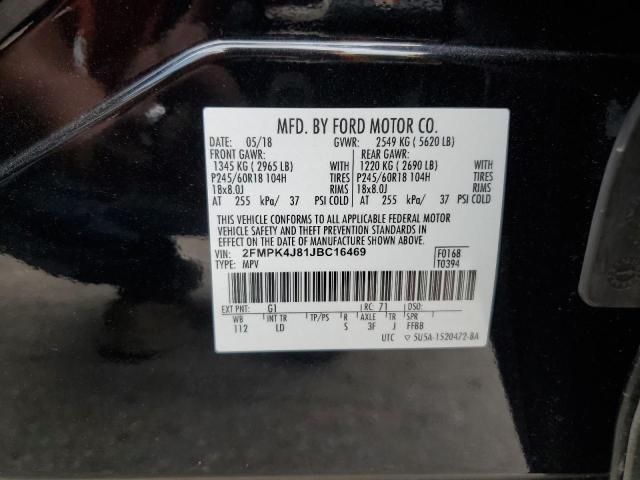 Photo 11 VIN: 2FMPK4J81JBC16469 - FORD EDGE 