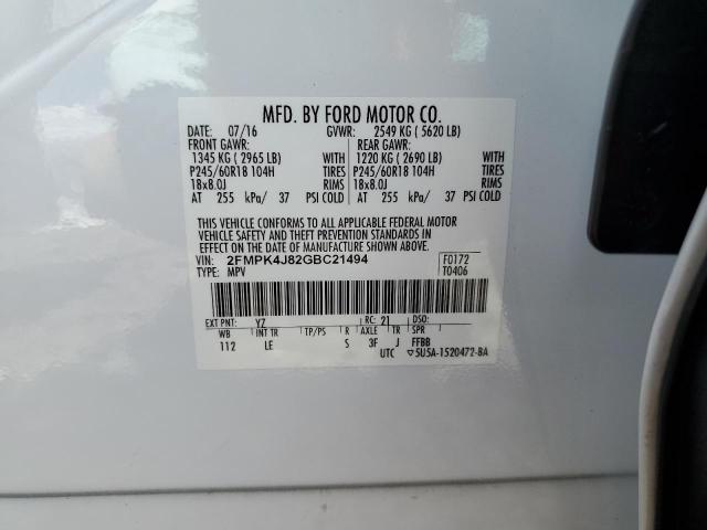 Photo 13 VIN: 2FMPK4J82GBC21494 - FORD EDGE SEL 