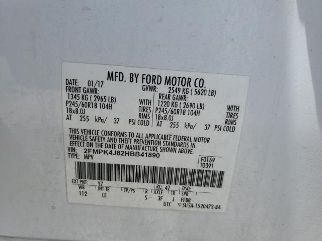 Photo 12 VIN: 2FMPK4J82HBB41890 - FORD EDGE 