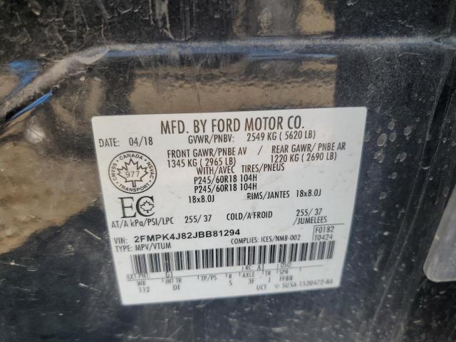 Photo 12 VIN: 2FMPK4J82JBB81294 - FORD EDGE SEL 