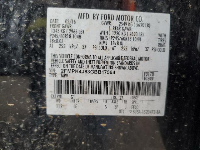 Photo 12 VIN: 2FMPK4J83GBB17564 - FORD EDGE 