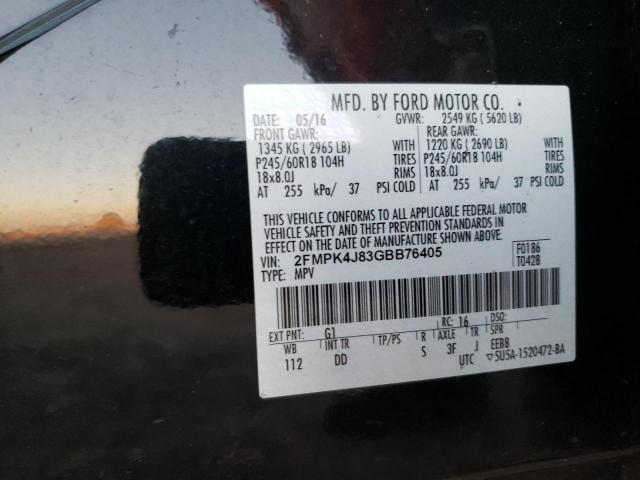 Photo 9 VIN: 2FMPK4J83GBB76405 - FORD EDGE 