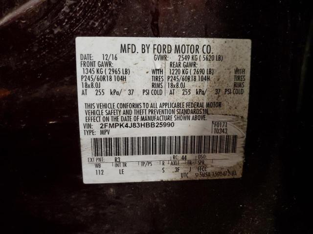 Photo 13 VIN: 2FMPK4J83HBB25990 - FORD EDGE 