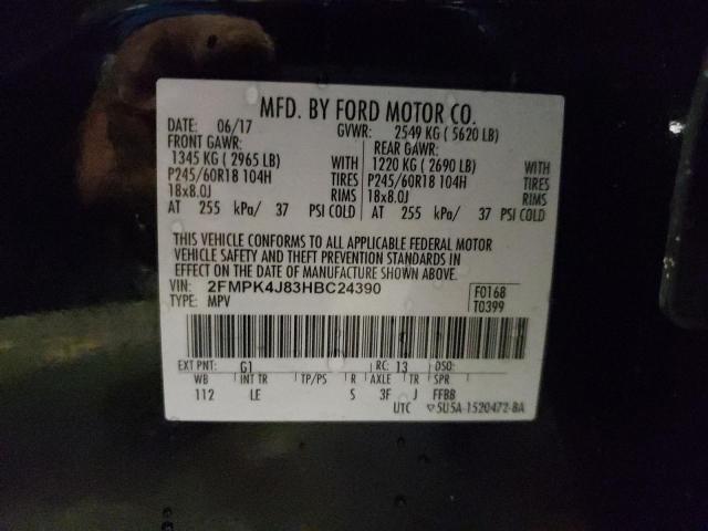 Photo 9 VIN: 2FMPK4J83HBC24390 - FORD EDGE SEL 