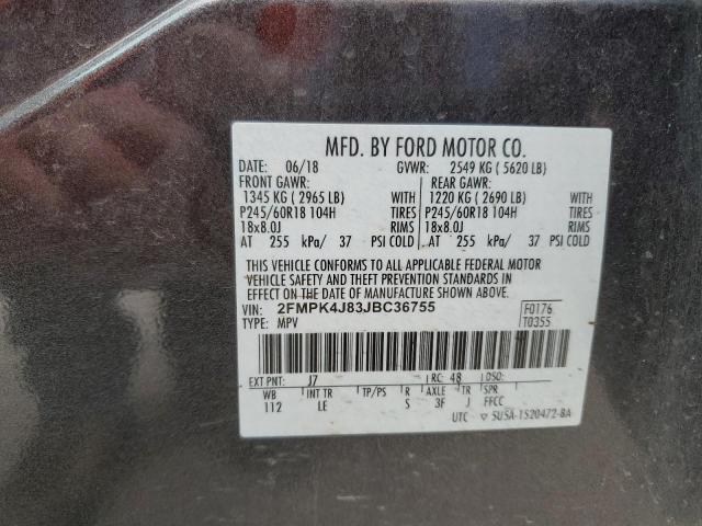 Photo 12 VIN: 2FMPK4J83JBC36755 - FORD EDGE SEL 