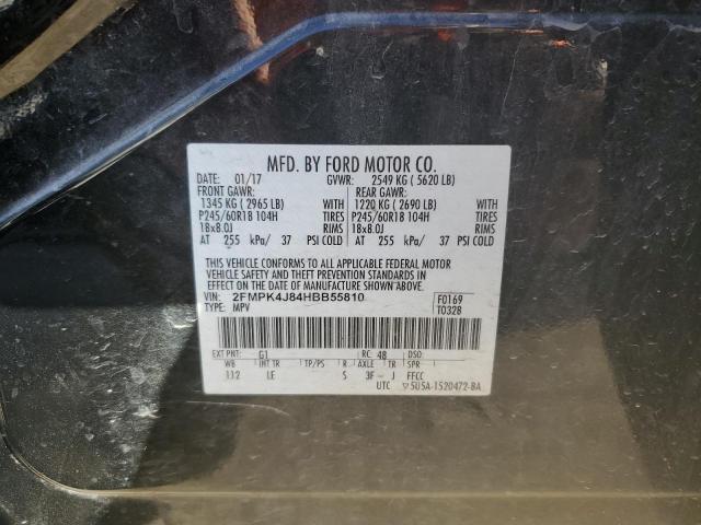 Photo 12 VIN: 2FMPK4J84HBB55810 - FORD EDGE SEL 