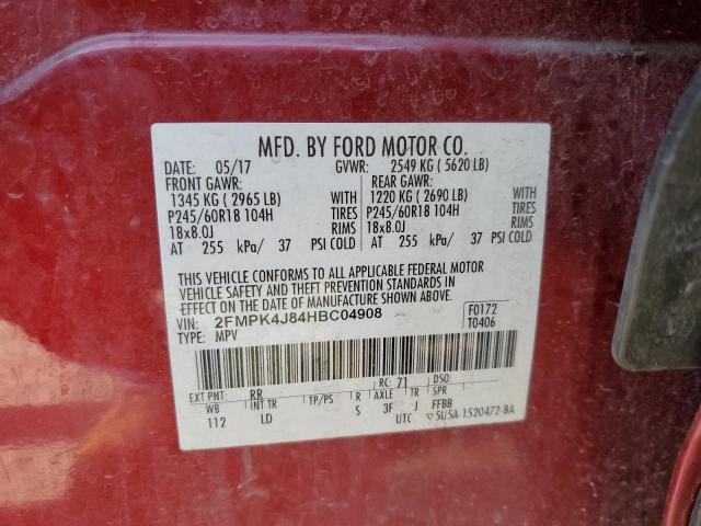 Photo 13 VIN: 2FMPK4J84HBC04908 - FORD EDGE SEL 