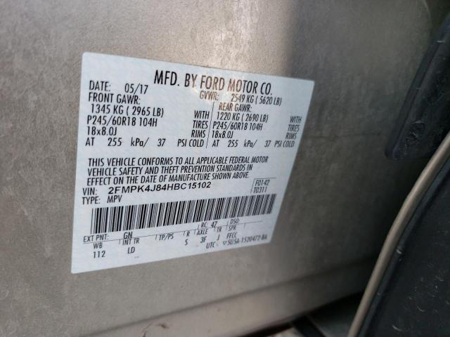 Photo 12 VIN: 2FMPK4J84HBC15102 - FORD EDGE SEL 