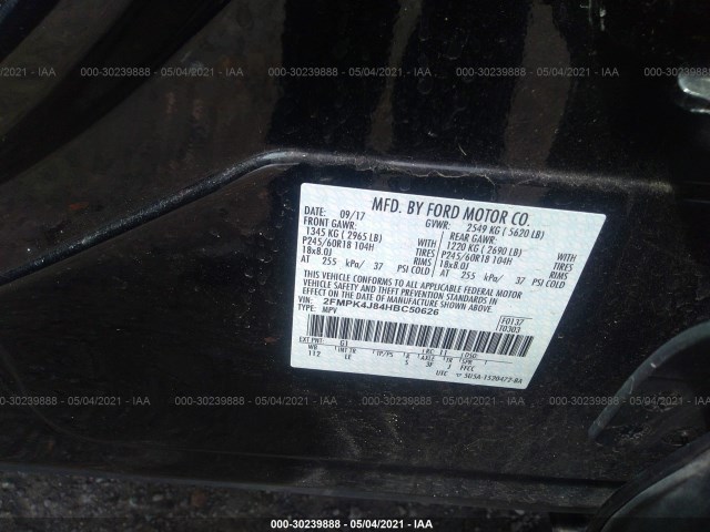 Photo 8 VIN: 2FMPK4J84HBC50626 - FORD EDGE 