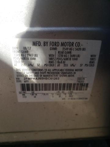 Photo 11 VIN: 2FMPK4J85HBC61263 - FORD EDGE SEL 