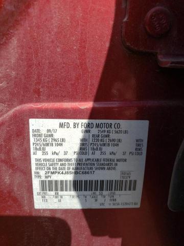 Photo 12 VIN: 2FMPK4J85HBC68617 - FORD EDGE SEL 