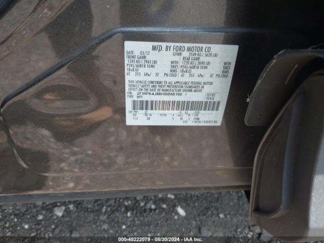 Photo 8 VIN: 2FMPK4J88HBB66180 - FORD EDGE 