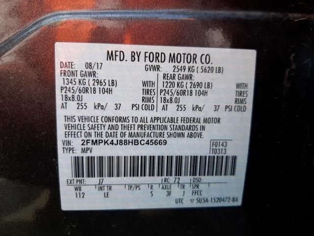 Photo 9 VIN: 2FMPK4J88HBC45669 - FORD EDGE SEL 