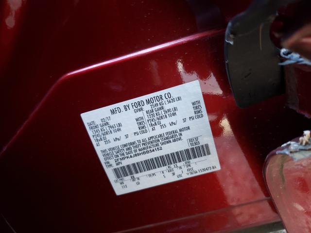 Photo 9 VIN: 2FMPK4J89HBB54152 - FORD EDGE 