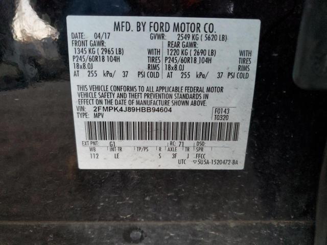 Photo 12 VIN: 2FMPK4J89HBB94604 - FORD EDGE SEL 