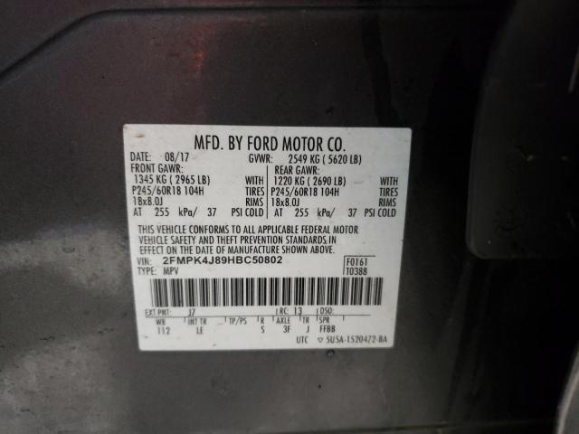 Photo 11 VIN: 2FMPK4J89HBC50802 - FORD EDGE 