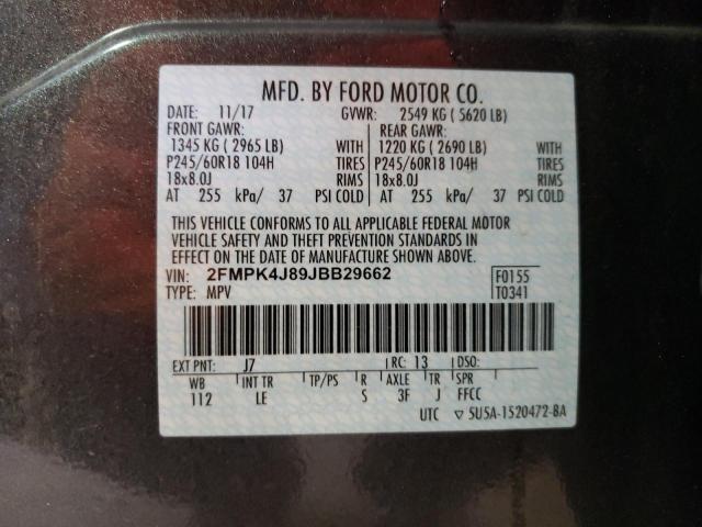 Photo 13 VIN: 2FMPK4J89JBB29662 - FORD EDGE 