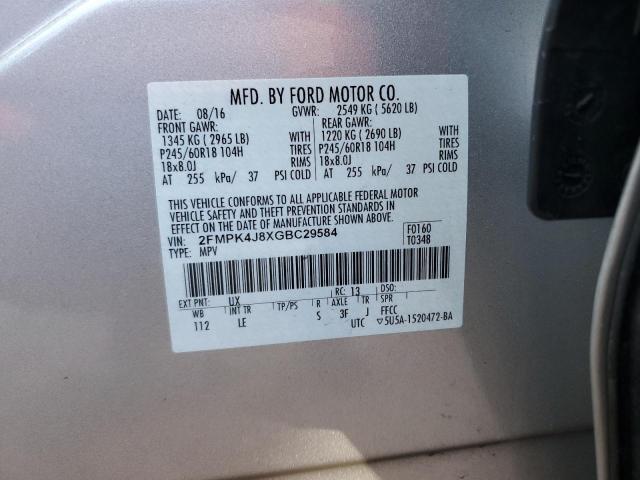 Photo 12 VIN: 2FMPK4J8XGBC29584 - FORD EDGE SEL 