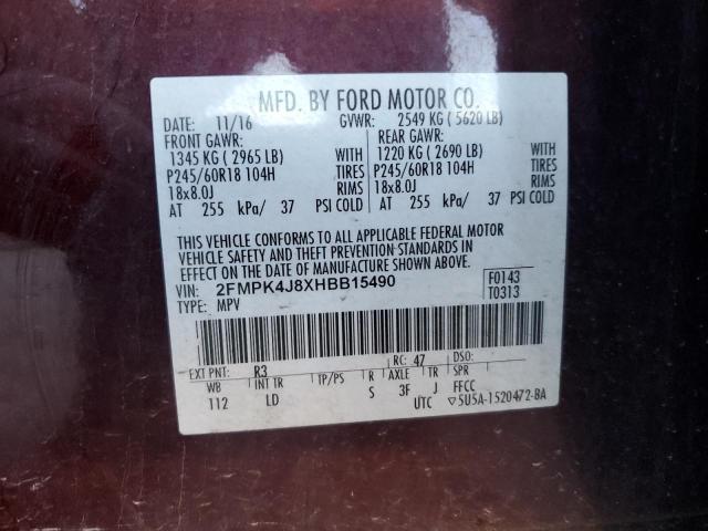 Photo 11 VIN: 2FMPK4J8XHBB15490 - FORD EDGE 