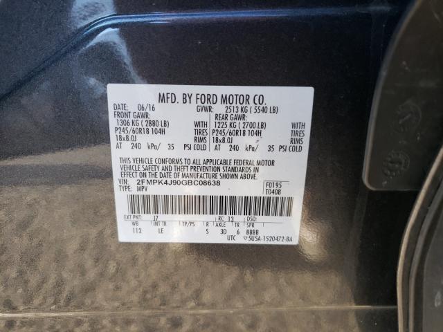 Photo 9 VIN: 2FMPK4J90GBC08638 - FORD EDGE SEL 