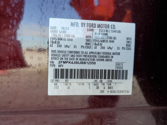 Photo 13 VIN: 2FMPK4J90JBB12550 - FORD EDGE SEL 