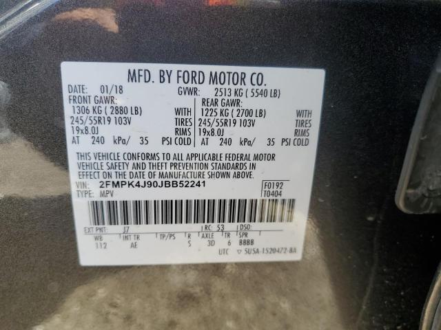 Photo 12 VIN: 2FMPK4J90JBB52241 - FORD EDGE SEL 