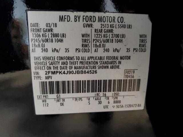 Photo 13 VIN: 2FMPK4J90JBB84526 - FORD EDGE SEL 