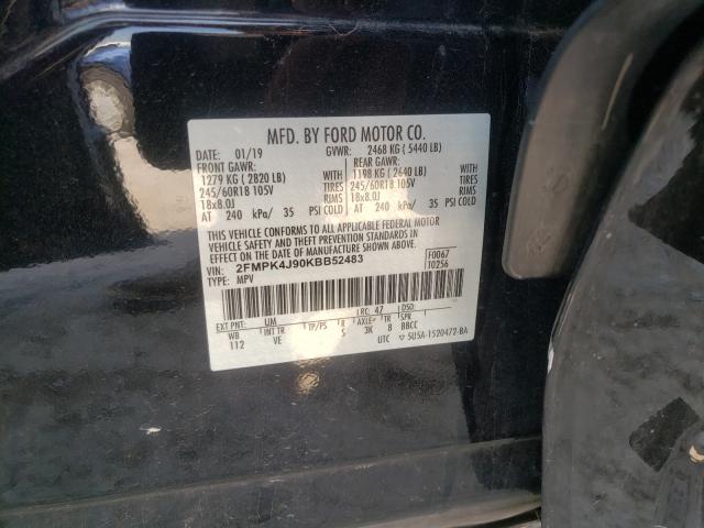 Photo 9 VIN: 2FMPK4J90KBB52483 - FORD EDGE SEL 