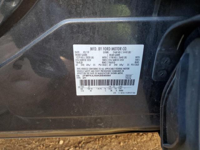 Photo 12 VIN: 2FMPK4J90KBB90084 - FORD EDGE SEL 