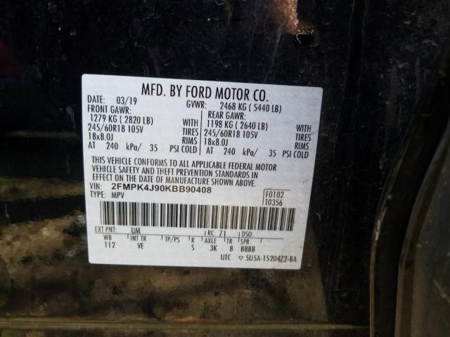 Photo 9 VIN: 2FMPK4J90KBB90408 - FORD EDGE 