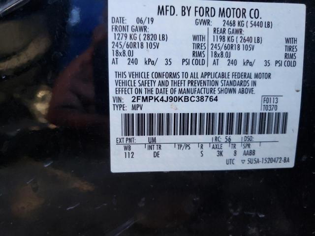 Photo 9 VIN: 2FMPK4J90KBC38764 - FORD EDGE SEL 