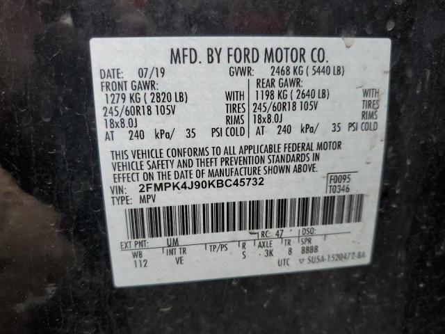 Photo 12 VIN: 2FMPK4J90KBC45732 - FORD EDGE 