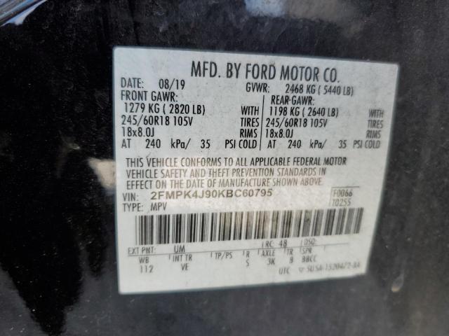 Photo 12 VIN: 2FMPK4J90KBC60795 - FORD EDGE SEL 