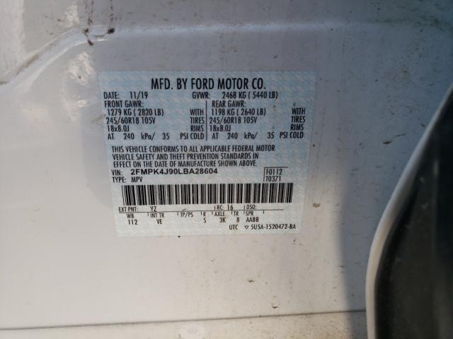 Photo 9 VIN: 2FMPK4J90LBA28604 - FORD EDGE 